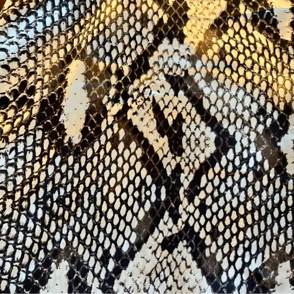 Blu Moon Snake Skin Mini Dress 100% Silk Size 1 - Picture 4 of 10